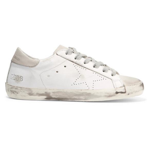 Golden Goose Superstar Genuine Leather Low Top Distressed Sneakers White 39 - Picture 1 of 10